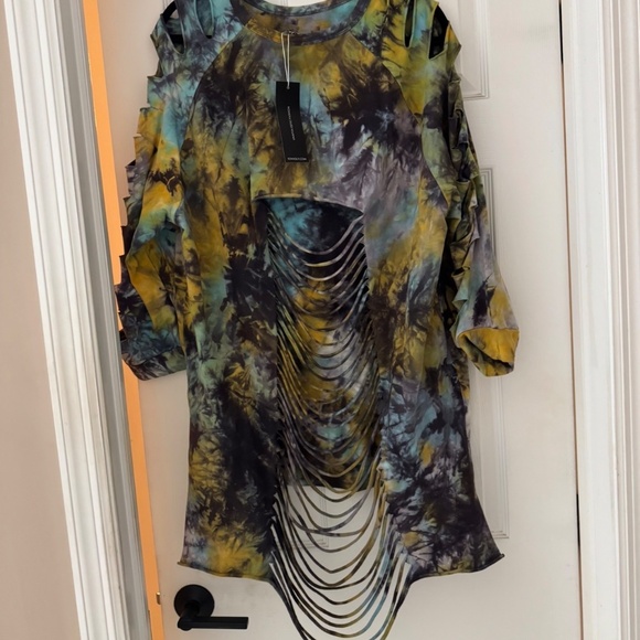 TOV | Tie Dye Ladder Sleeve Top NWT - Picture 4 of 7
